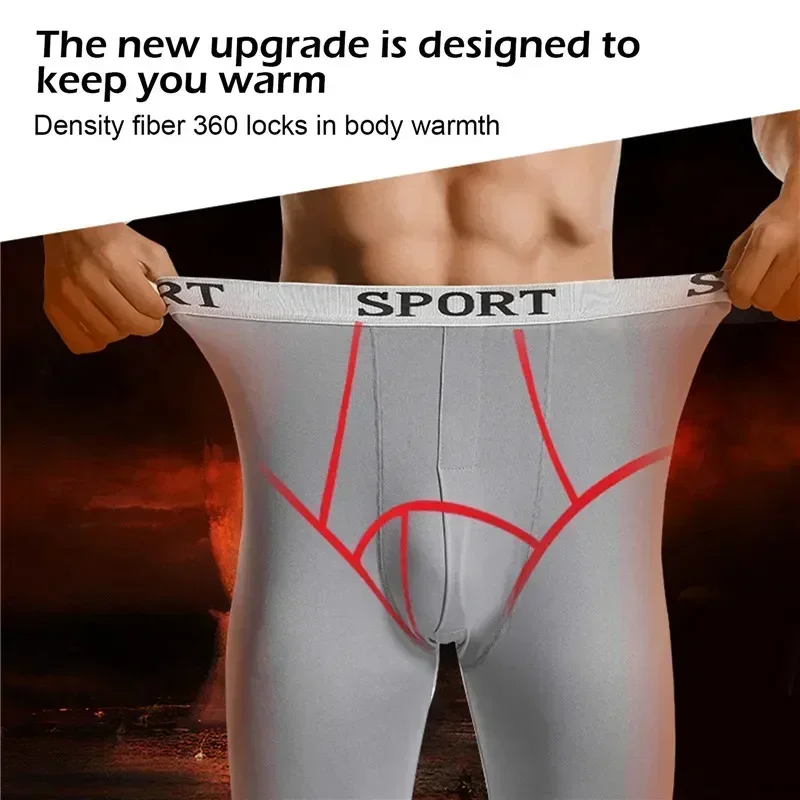 Мягкая зимняя одежда теплые кальсоны термодлинное мужское нижнее белье колготки