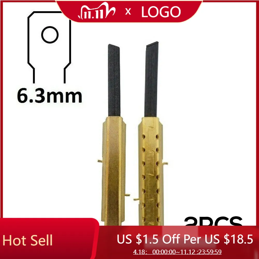 

1 пара, карбоновые щетки со вставками для двигателя стиральной машины Beko WMB61021W WM5100W WKD75125