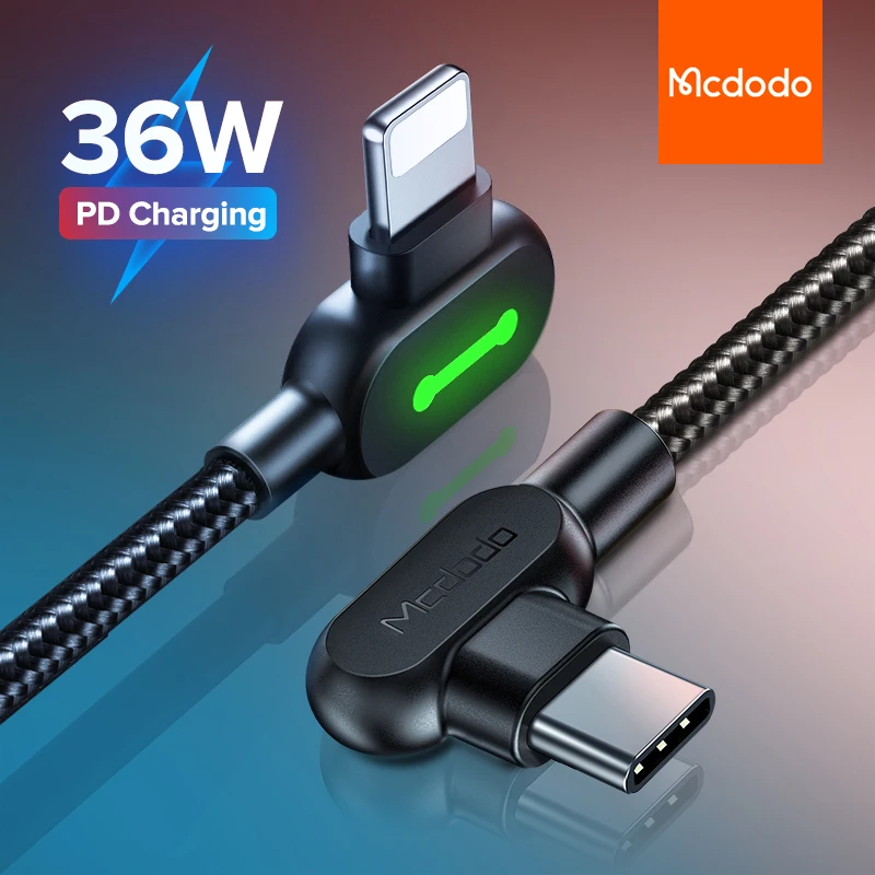 

MCDODO 36W PD USB C Cable Fast Charging Type C Charger Data Cord For iPhone 13 12 11 Pro Max Xs Xr X 8 7 6 Plus Macbook Pro iPad