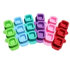 Квадратная силиконовая форма для цветочного горшка с 3 полостями, большая форма для цветочного горшка из эпоксидной смолы, сделай сам, зеркальная форма для горшка, ящик для хранения, литье, инструмент для украшения сада