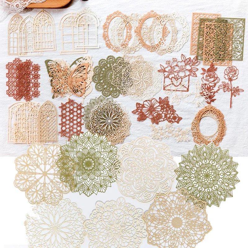 

10pcs/lot Memo Pads Material Paper Lace Love Song Junk Journal Scrapbooking Cards Retro Background Decoration Paper