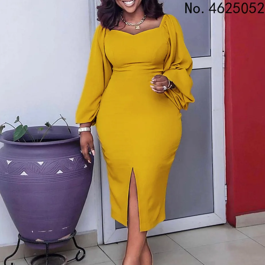 

Африканские платья для женщин, весна-осень, африканские женские платья длиной до колен из полиэстера с длинным рукавом, женская одежда в афр...