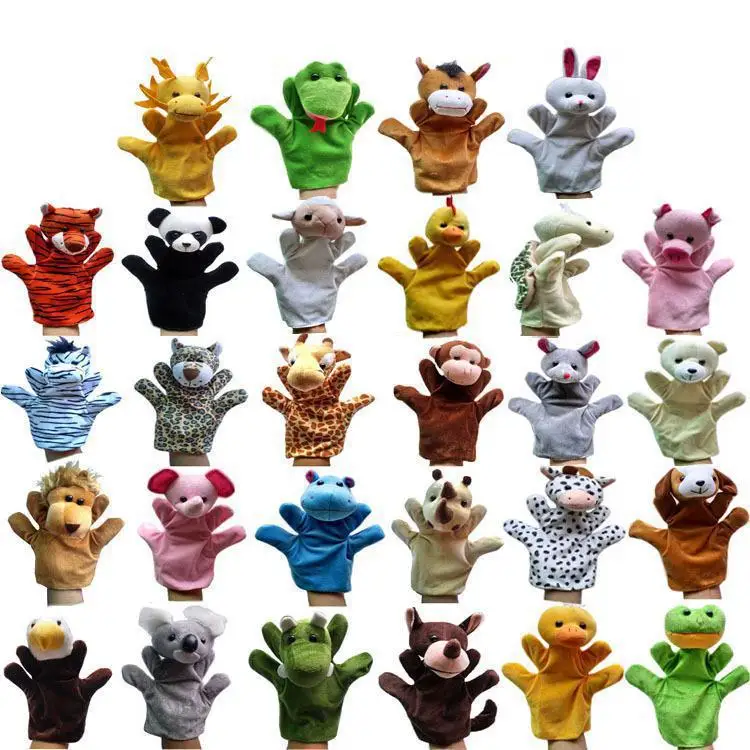 

42 Style Cat Animal Plush Toys Dolls Wolf Pig Tiger Dog Puppet