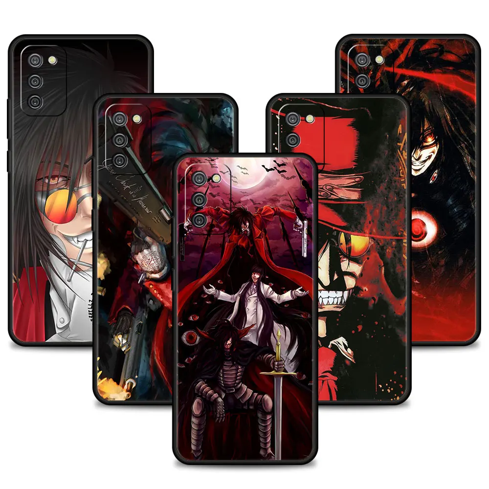 

For Samsung A32 4G A52 A72 A51 A21s A41 A02s A31 A12 A71 A53 A73 Phone Funda Anime Hellsing Alucard Fan Ultrathin Print Thin