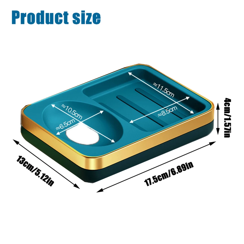 Ванная мыльница коробка 2-секционная дренажная подставка душевой хранения стойка лоток контейнер креативный безводный.