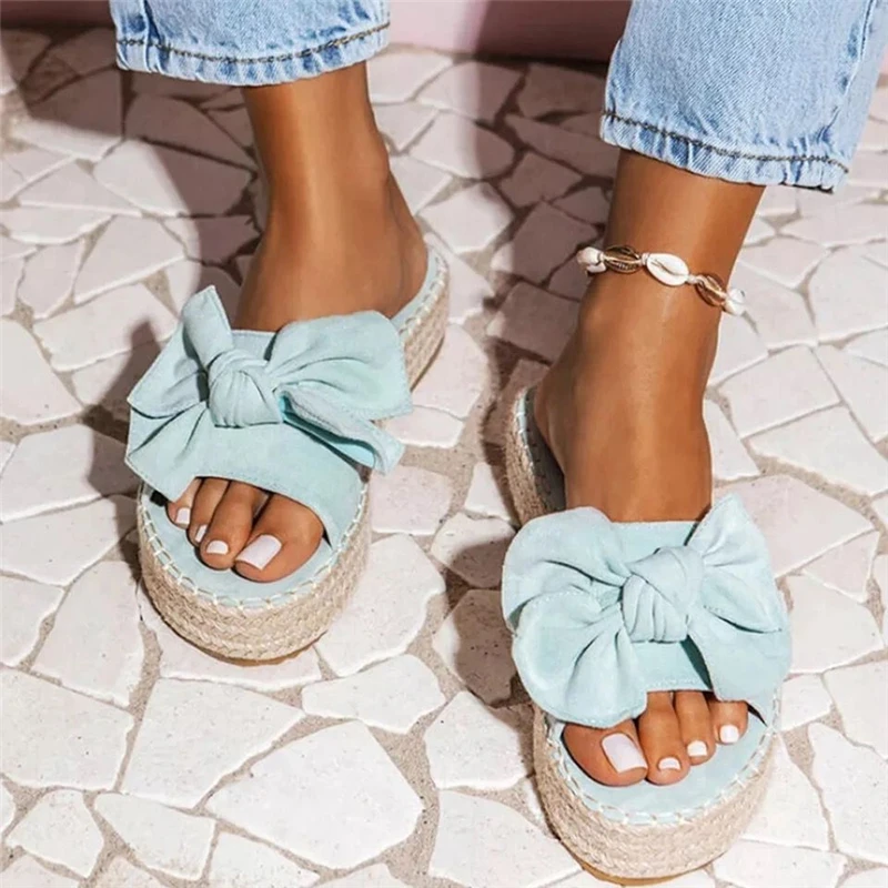 

Summer Slippers Thick Sole Slides 35-43 New 2022 Flat Platform Women's Slippers Outdoor Comfortable Casual Sandals Platform
