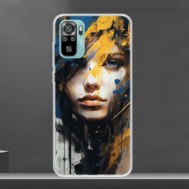 Украинский красивый художественный мягкий чехол для телефона девушек Xiaomi Redmi Note