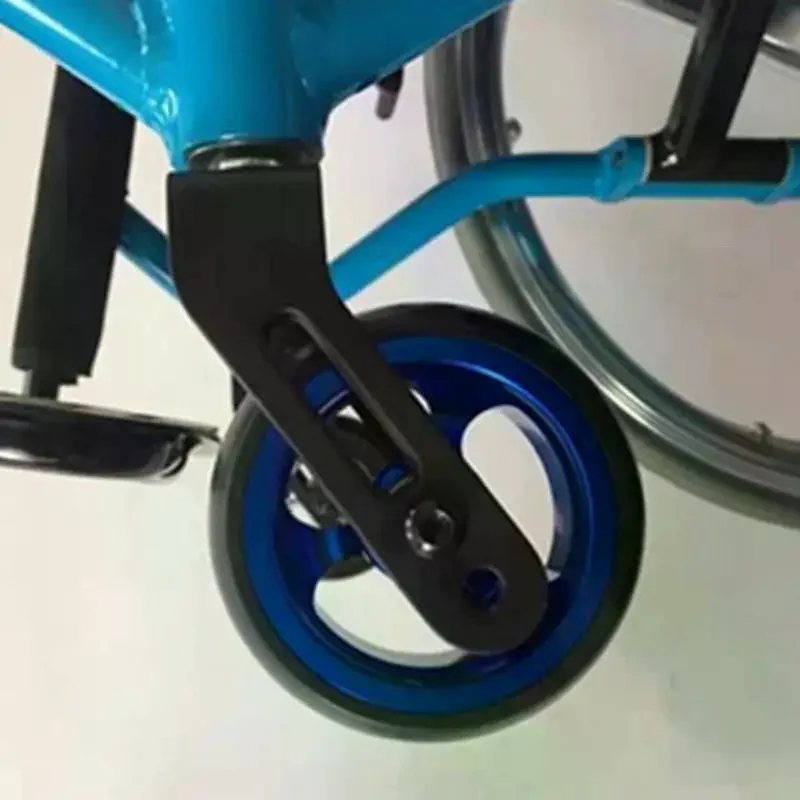 Фото 1 шт. передние колеса-ролики для инвалидных колясок, 4 дюйма, с подшипниками, универсальные, подходят для ручных инвалидных колясок №4