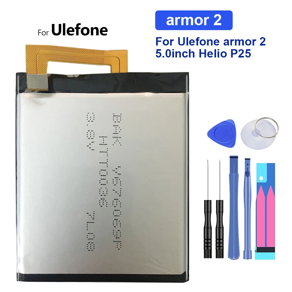 

Battery 4700mAh For Ulefone Armor 2 Armor2 5.0inch Helio P25 P 25 Bateria High Quality Battery