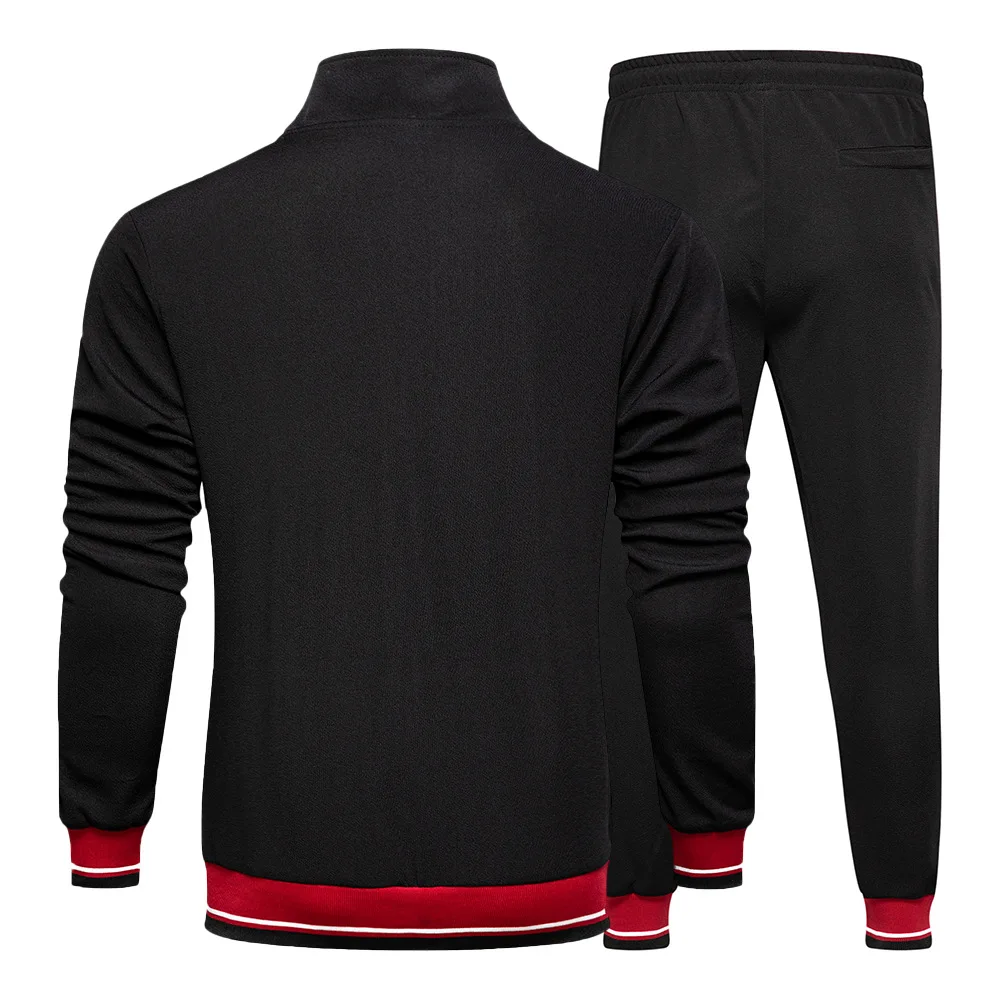 Spring Autumn New Men's Sportswear Cardigan Stand-up Collar Running Sports Casual Fashion Men Clothing Streetwear Tracksuit