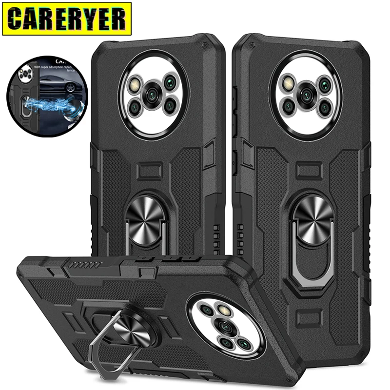 

Magnet Finger Ring Stand Holder Phone Case For Xiaomi Poco X3 X4 X5 X5 M3 11 Lite 11Lite 11T Pro Shockproof Solid Color Cover