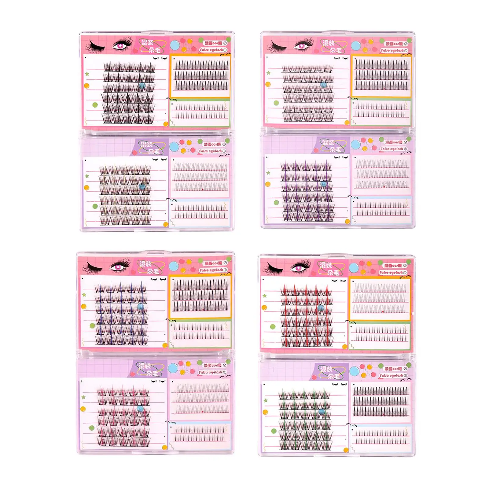 Грязные кластеры ресниц DIY Профессиональные искусственные ресницы мягкие для