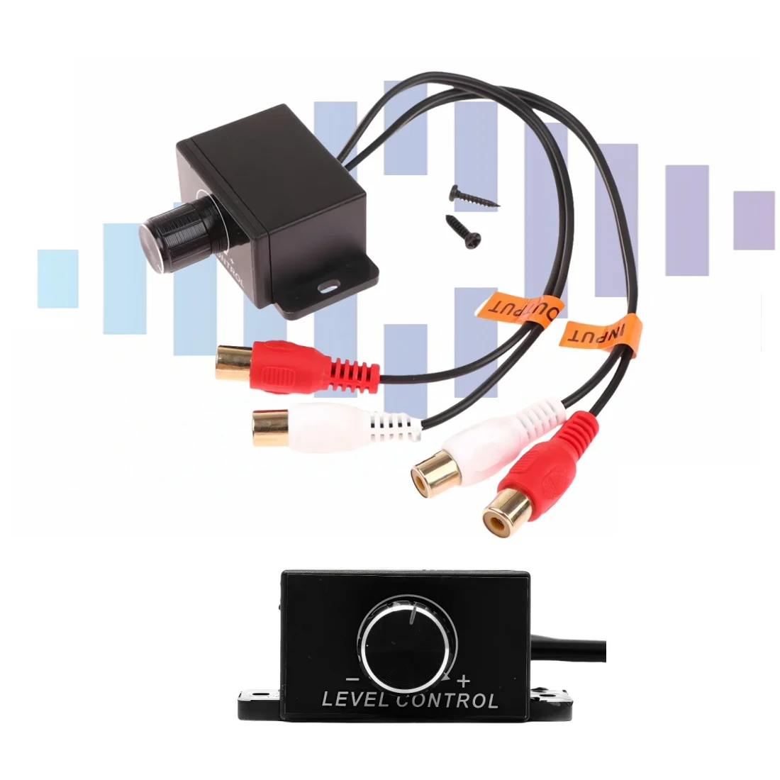 

2 * выход RCA 2 * вход RCA Бас RCA уровень Ручка дистанционного управления громкостью LC-1 Универсальный автомобильный сабвуфер Усилитель Регулятор громкости