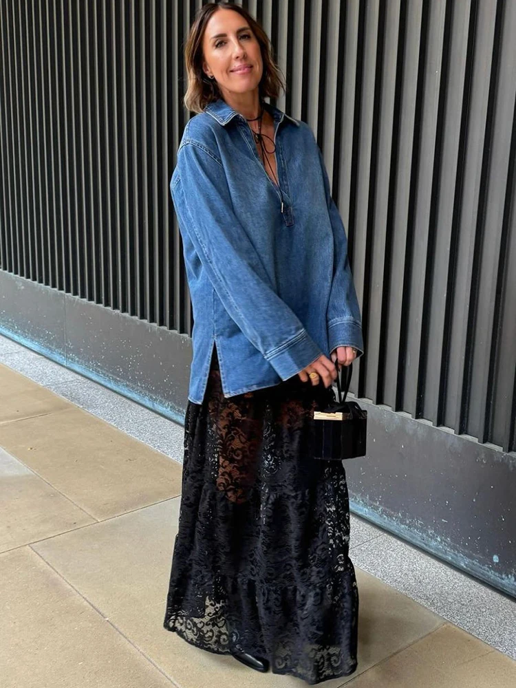 Fantoye Сексуальная прозрачная кружевная женская юбка Белая с высокой талией и