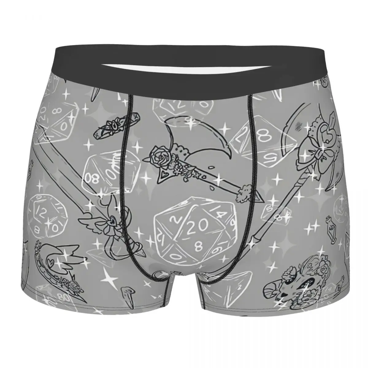

Gear Dice D20 Man's Boxer Briefs Underpants DnD Game Highly Breathable High Quality Sexy Shorts Gift Idea