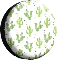 spare tire cover universal tires cover watercolor cute cacti car tire cover wheel weatherproof and dust proof uv sun tir