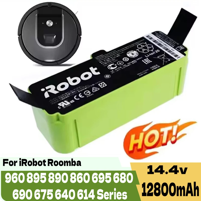Фото Литий-ионный аккумулятор 14.4В для робота-пылесоса iRobot Roomba серий 900, 800, 700, 600, 960, 980, 981, 965, 895, 890, 860, 695, 692, 690, 680, 675 №1
