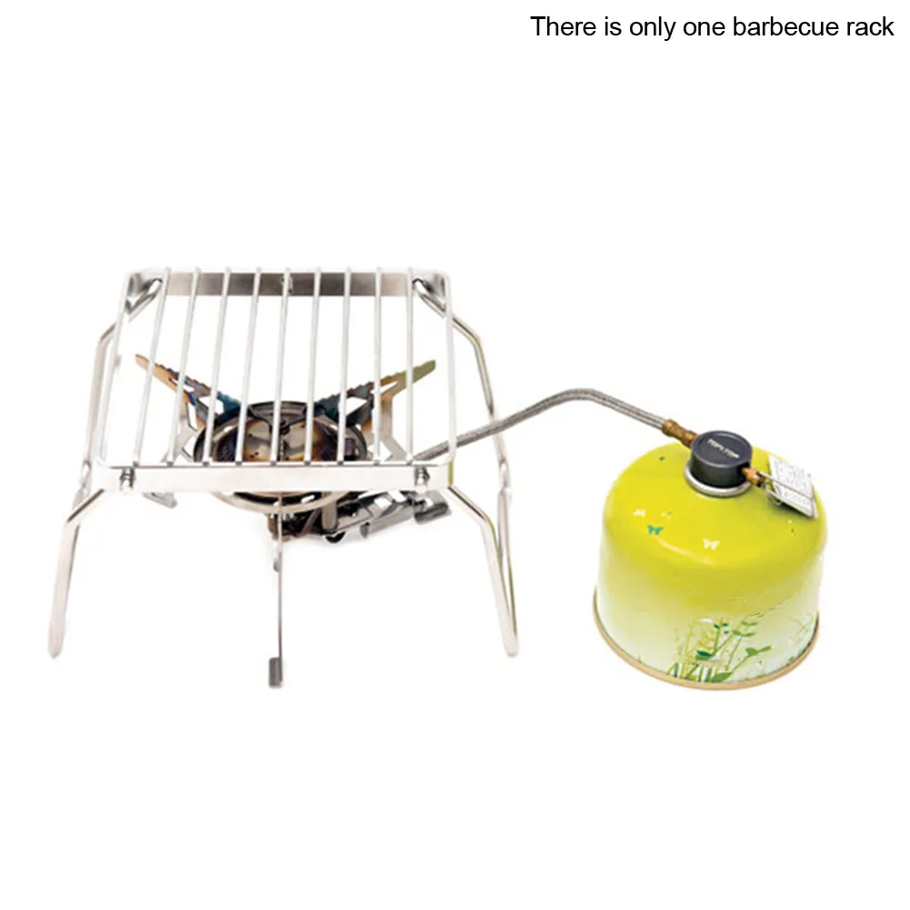 

Durable Stainless Steel Barbecue Compact Camping Grill Hiking Cooking With Carrying Bag Easy Clean Foldable Portable Heavy Duty