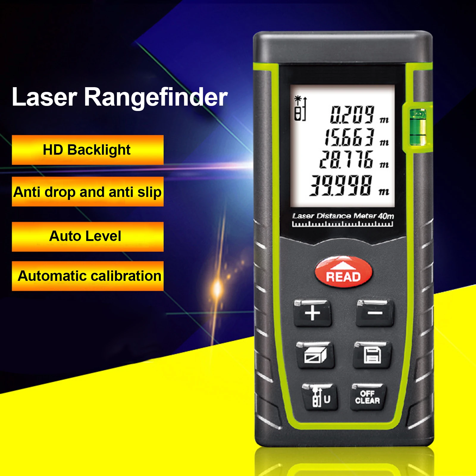 

Measuring Instrument Laser Rangefinder 40m 635nm Laser tape Handheld Laser Distance Measure Measuring Room Ruler