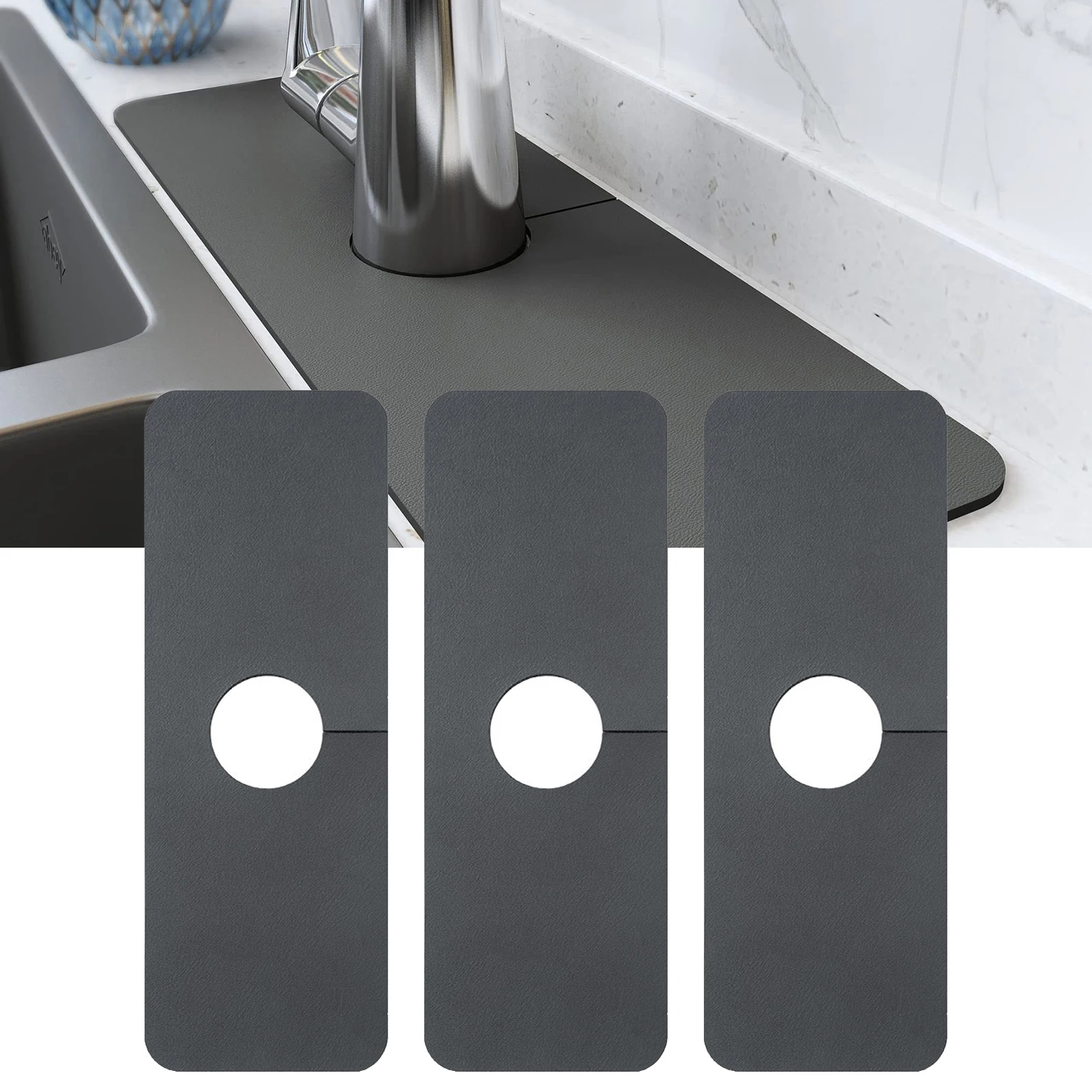 

Kitchen Faucet Absorbent Mat Sink Splash Guard Microfiber Faucet Splash Catcher Countertop Protector For Kitchen Bathroom