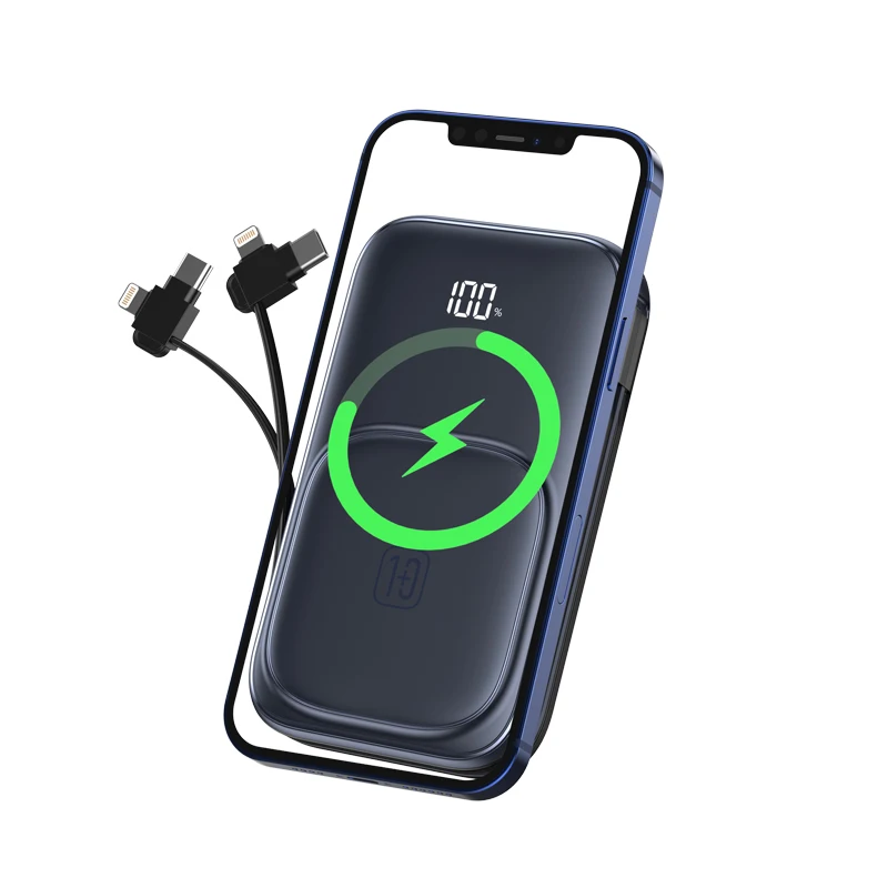 

Магнитное беспроводное Супербыстрое зарядное устройство 15 Вт Qi 22,5 Вт Быстрая зарядка 20000/10000 мА портативное зарядное устройство для iPhone Samsung...