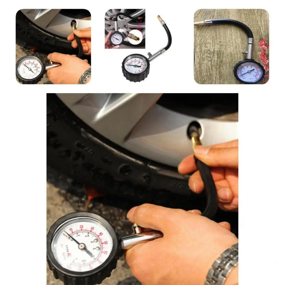 

Measuring Tools Long Tube Car Dial Tire Air Pressure Gauge Car Accessories