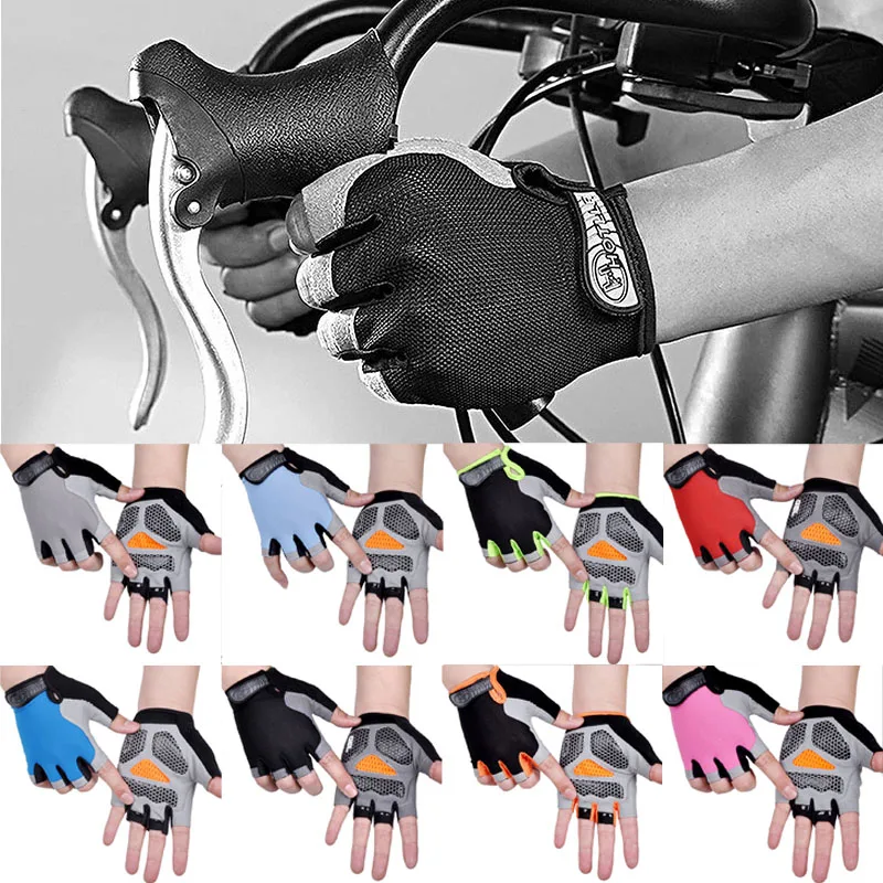 

Перчатки велосипедные для фитнеса мужчин, велосипедные дышащие спортивные велосипедные перчатки с открытыми пальцами, Нескользящие проти...