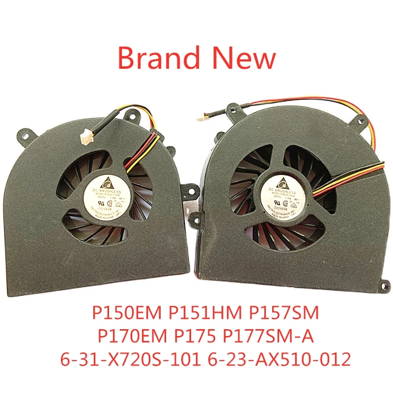 New Laptop CPU GPU Cooling Fan For Clevo P150EM P151HM P157SM P170EM  P175 P177SM-A Fan 6-31-X720S-101 6-23-AX510-012