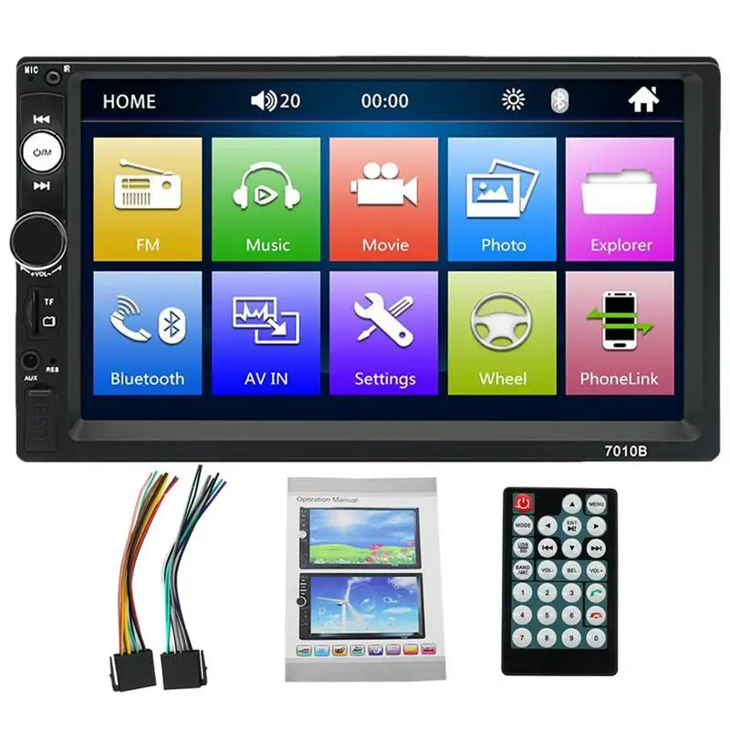 

Full Screen Touch Car Radio MP5 Player 7 Inch | Double Din Size For Auto HD Video Play Reverse Camera Support Expansion Of 32G
