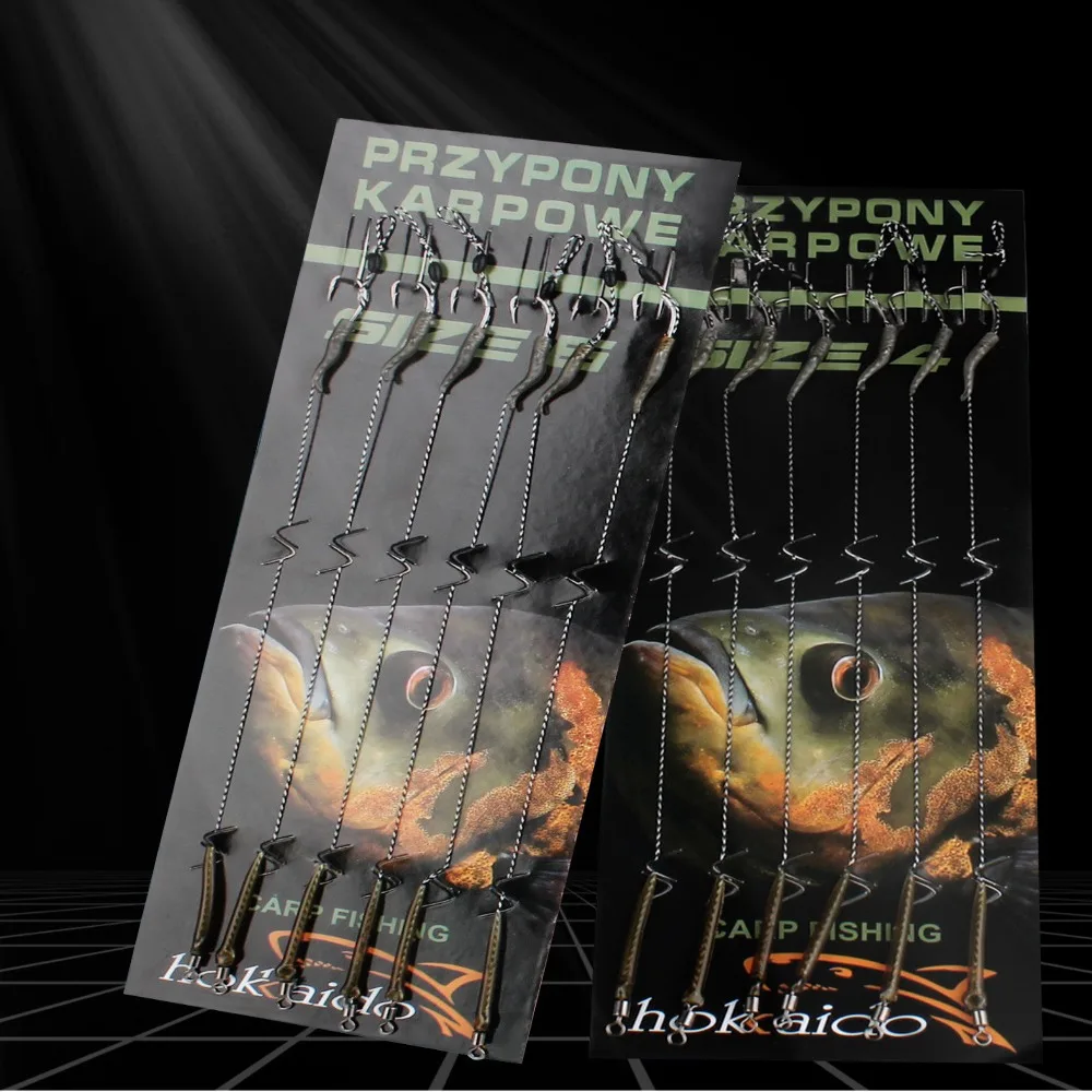 6-8 шт. растягивающийся крючок 18 5 см для ловли карпа готовый 30-60 фунтов 2/4/6/8 # Крючки
