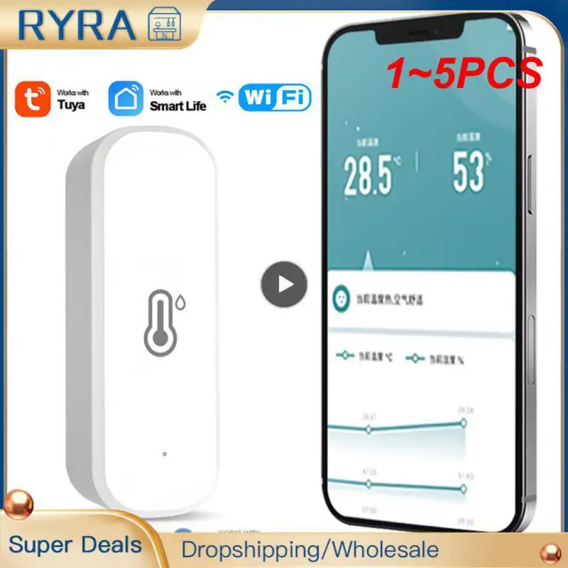 

Датчик влажности и температуры Zigbee 3,0 Wi-Fi, 1-5 шт.