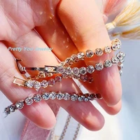 charm bracelets cubic zirconia tennis chain bracelet for women stacking crystal jewelry gift