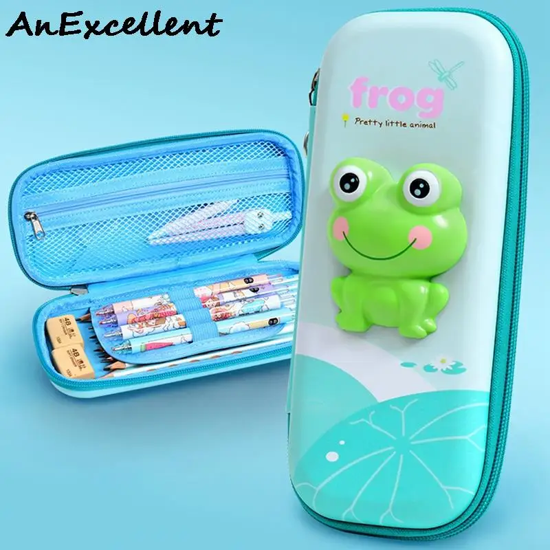 

Kid's 3D Stereo Pencil Case Kawaii Decompression EVA Pencil Bag Large Capacity Pen Pouch Multifunctional Stationery Case Gifts