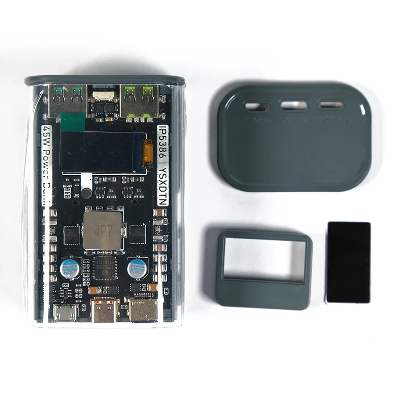 Мини-мобильный комплект для гнездования мощностью 45 Вт, HD цифровая зарядка, детали сокровищ, высокая мощность, полный протокол 21700