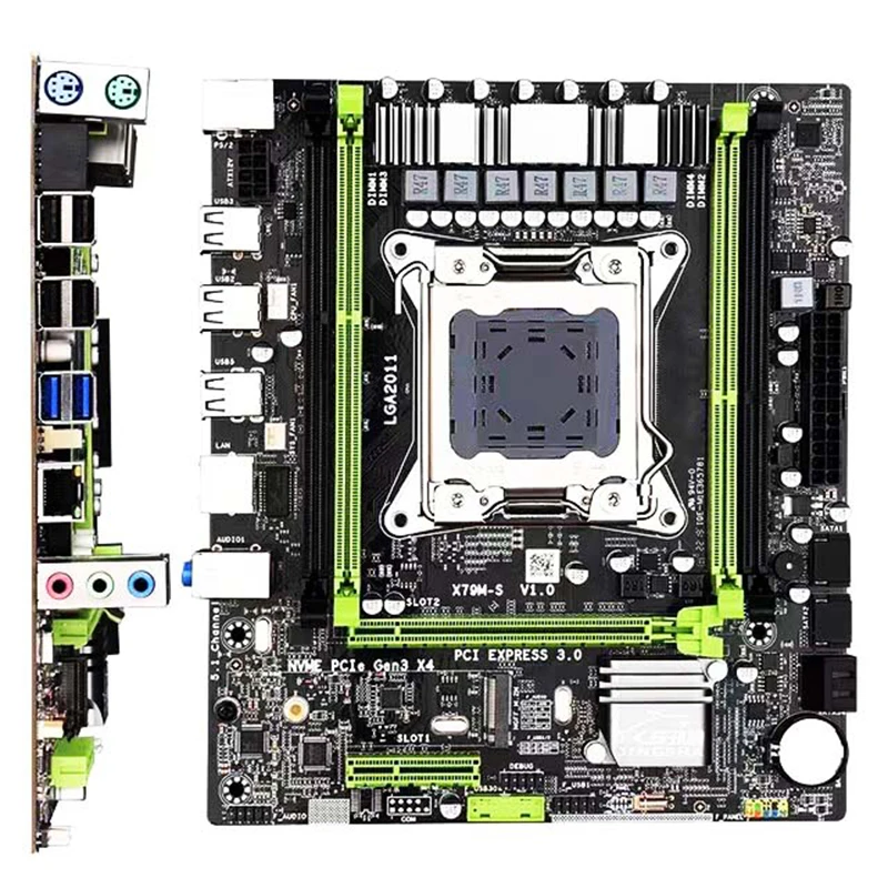Комплект материнской платы X79 LGA 2011 с ЦП Xeon E5 2620 V2 процессор 16 Гб (4x4 Гб) DDR3 REG ECC PC3-10600R