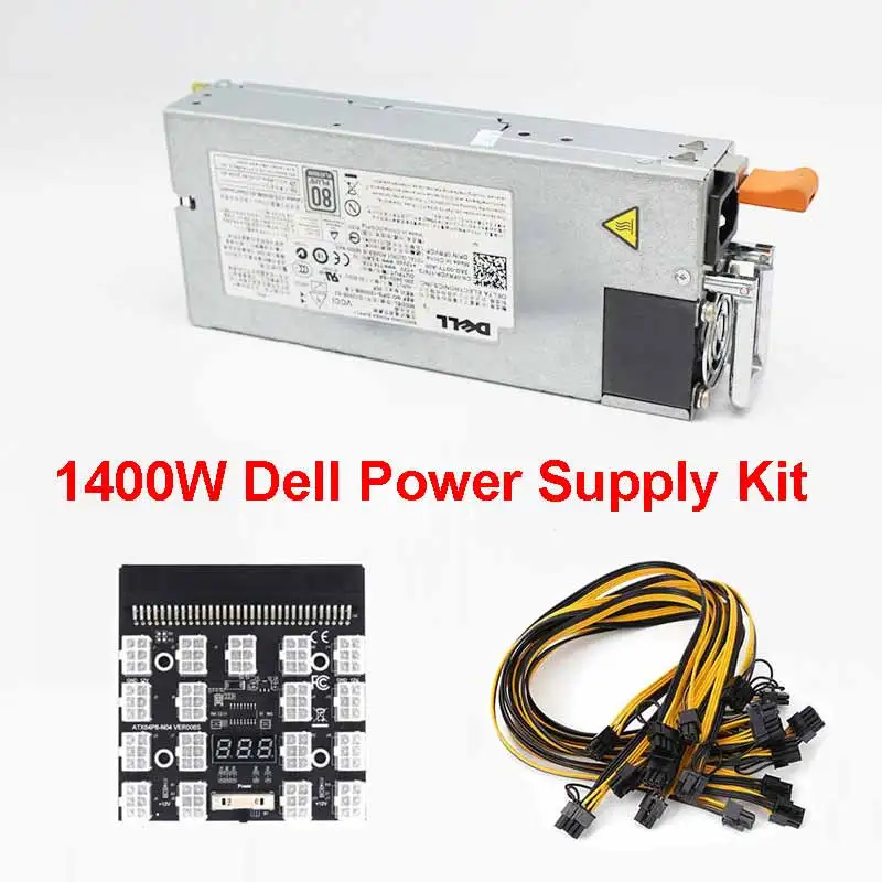 

1400W PC Power Supply D1200E-S0 DPS1200MB A Switching Power Supply 1400W Server psu for R910 R510 1400W BTC ETH Mining PSU