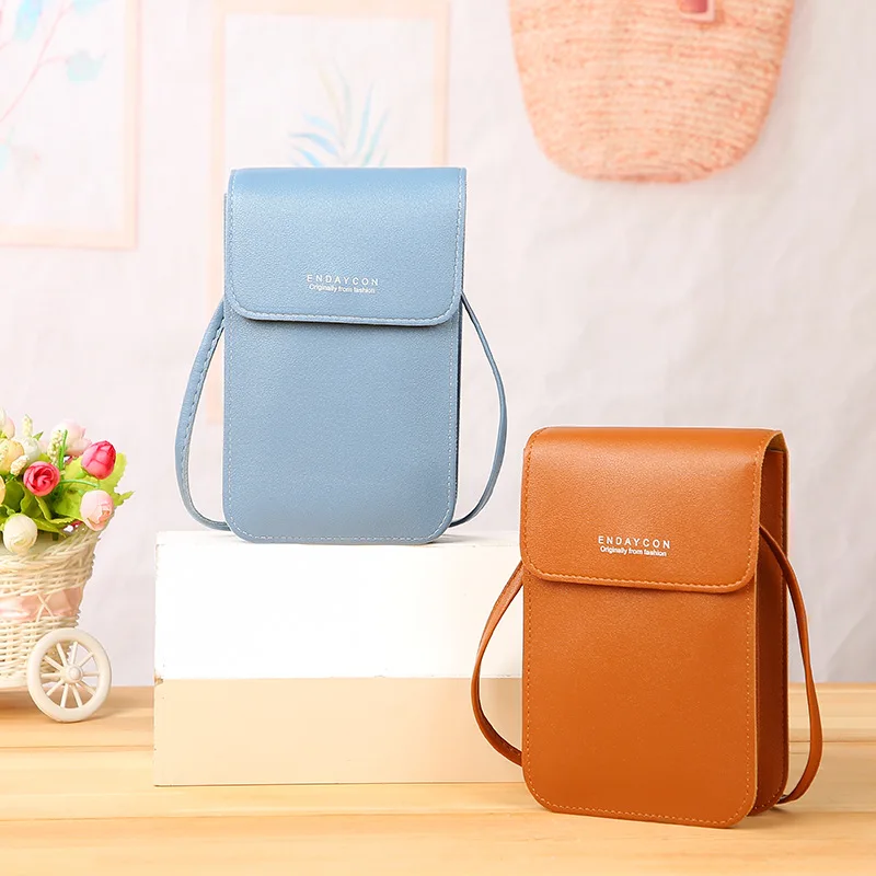 

2023 Bag for Women Phone Shoulder Bag Touch Screen Cell Phone Purse PU Leather Crossbody Bag Handbag Card Holder Messenger Bag