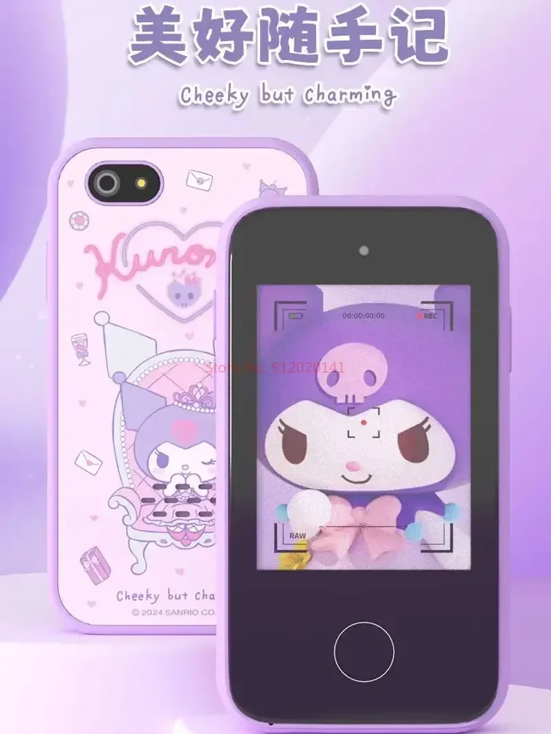 Новинка 2024 Мобильная камера Sanrio Kuromi игрушки для съемки Детские камеры милый