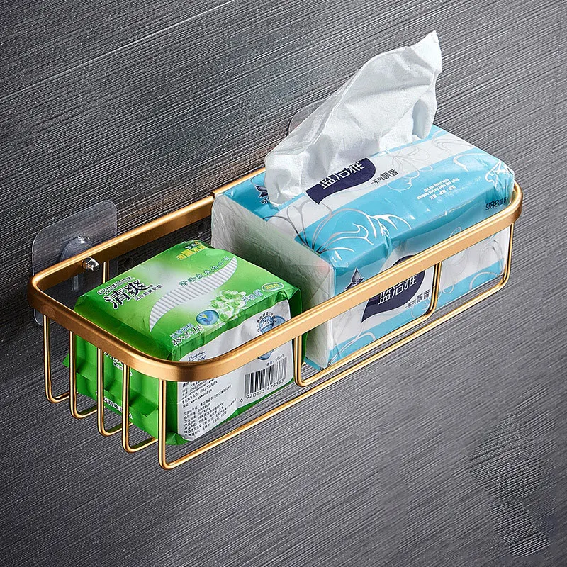 

Stainless Steel Toilet Paper Holder Bathroom Shelves No-drill Corner Shelf Shower Storage Rack Organizer Bathroom Accessories