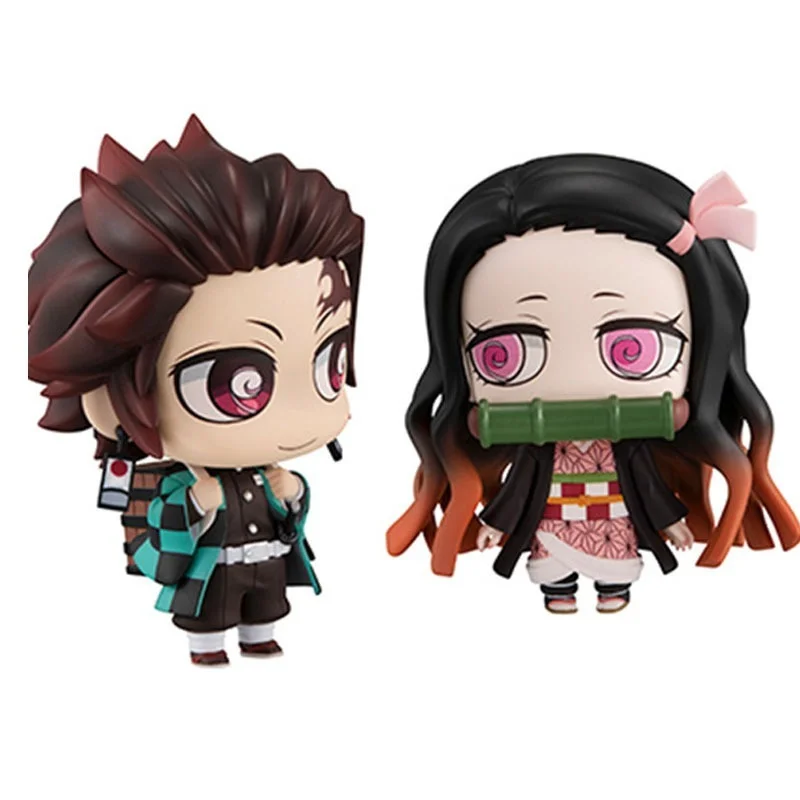 

Demon Slayer Mosquito Coil Eyes Kamado Tanjirou Kamado Nezuko 7cm Q Version Anime Figure Car Ornaments Collectible Gift Toys