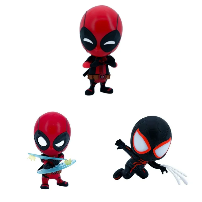 

Marvel animation peripheral Avengers Q version Spider-Man Deadpool doll model hand-run collection decoration toy holiday gift