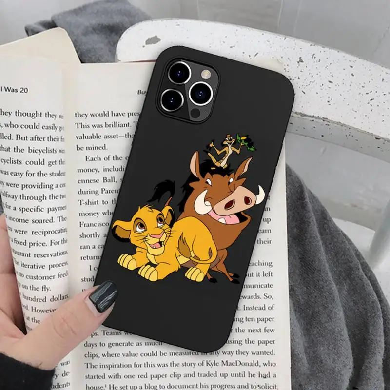 Чехол для телефона Hakuna Matata с симбой и тимоном Король Лев iphone 13 12 11 Pro Mini XS MAX 8 7 Plus X