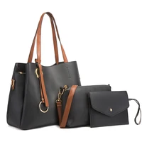 traveasy 2022 simple square composite bag women solid color belt decor ladies purses shoulder bags and handbags 3 pcs set