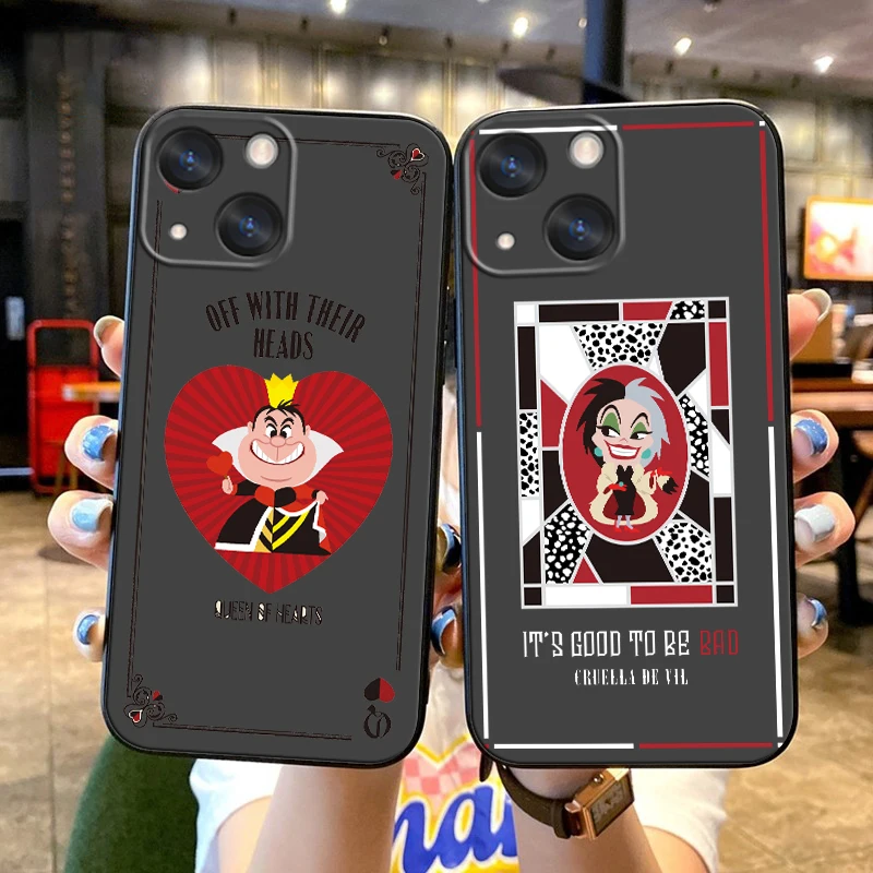 

Villain disney queen king angel Phone Case For Apple iPhone 14 13 12 11 SE XS XR X 7 8 6 mini Plus Pro MAX 2020 Black Cover