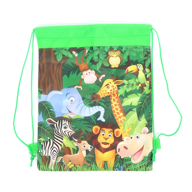 

Jungle Animal Theme Drawstring Gifts Bag Baby Shower Decoration Backpack New，for Baby Decoration Backpack