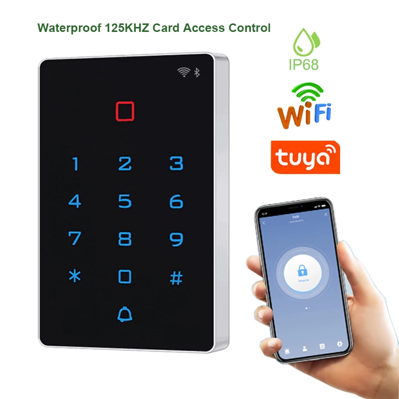 Умная RFID-карта Tuya водонепроницаемая Wi-Fi с отдельной клавиатурой | Безопасность и