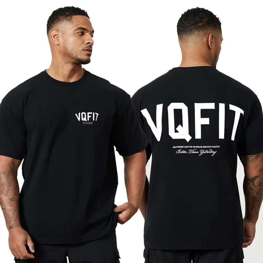 Мужская винтажная футболка летняя спортивная для фитнеса хлопковые футболки с