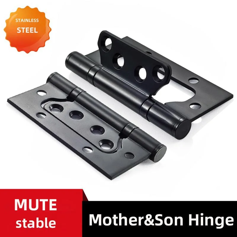 

Stainless Steel Hinge Mother Son Wood Door Hinges Black Antique Bronze 3mm Mute Hinges Cabinet Gemel Durable Furniture Hardware