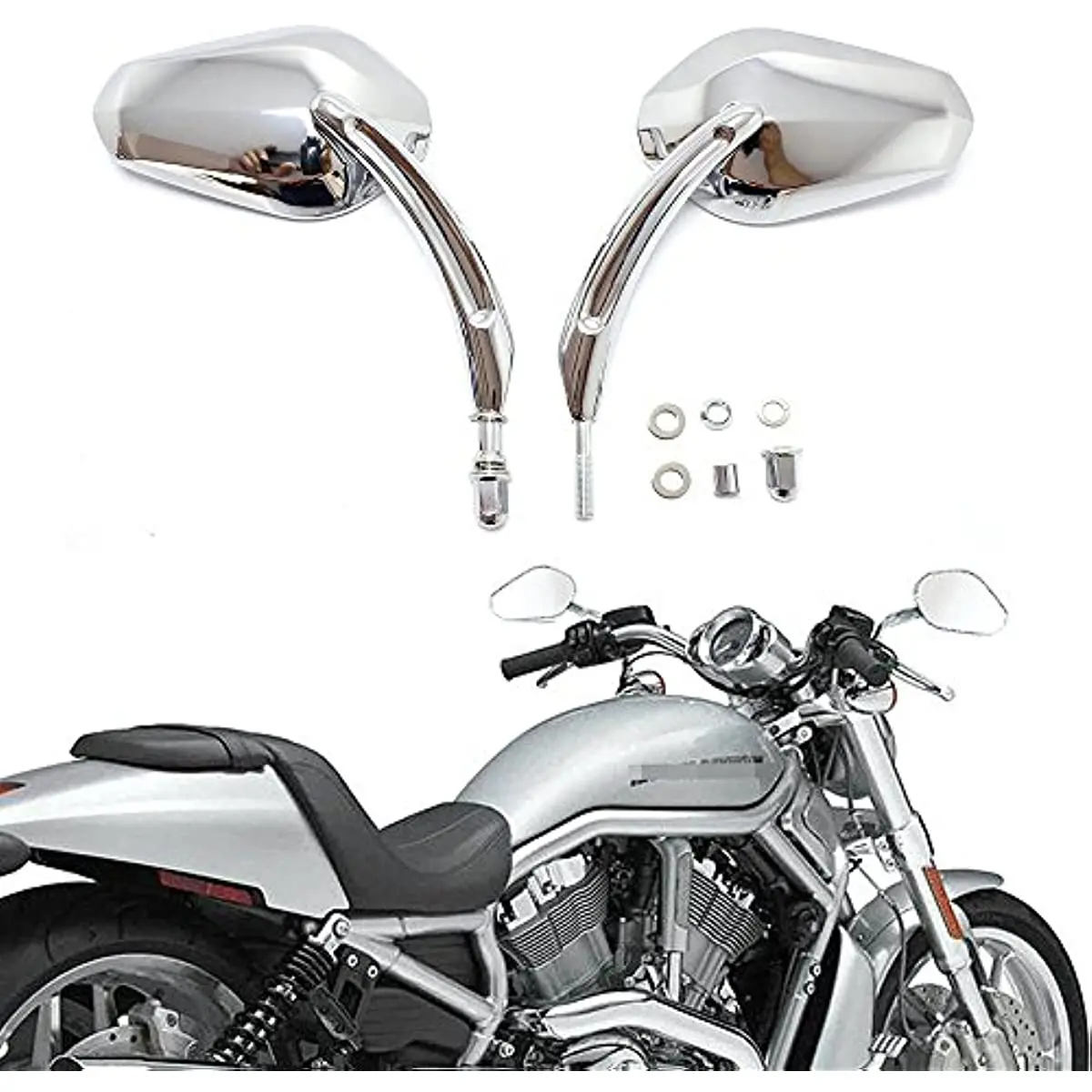 

LAICY Motorcycle Sportster Side Mirrors Rear View for Harley Road King Street Electra Glide Road Glide Dyna Softail 1982-2018 19