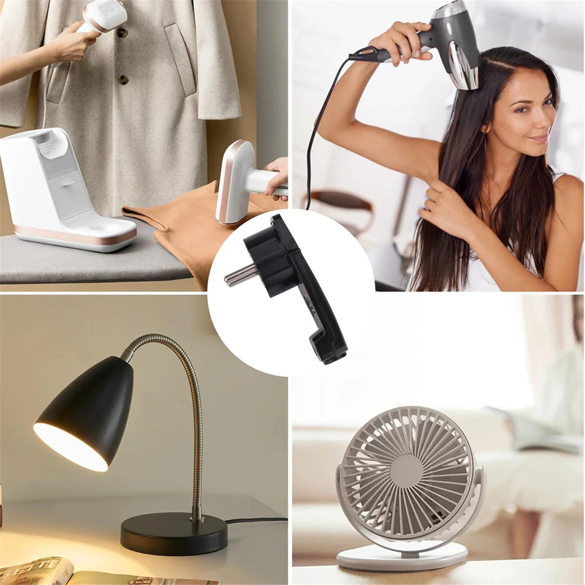 2 шт. плоские заглушки Schuko 250 В (16 А) штепсельная вилка европейского стандарта